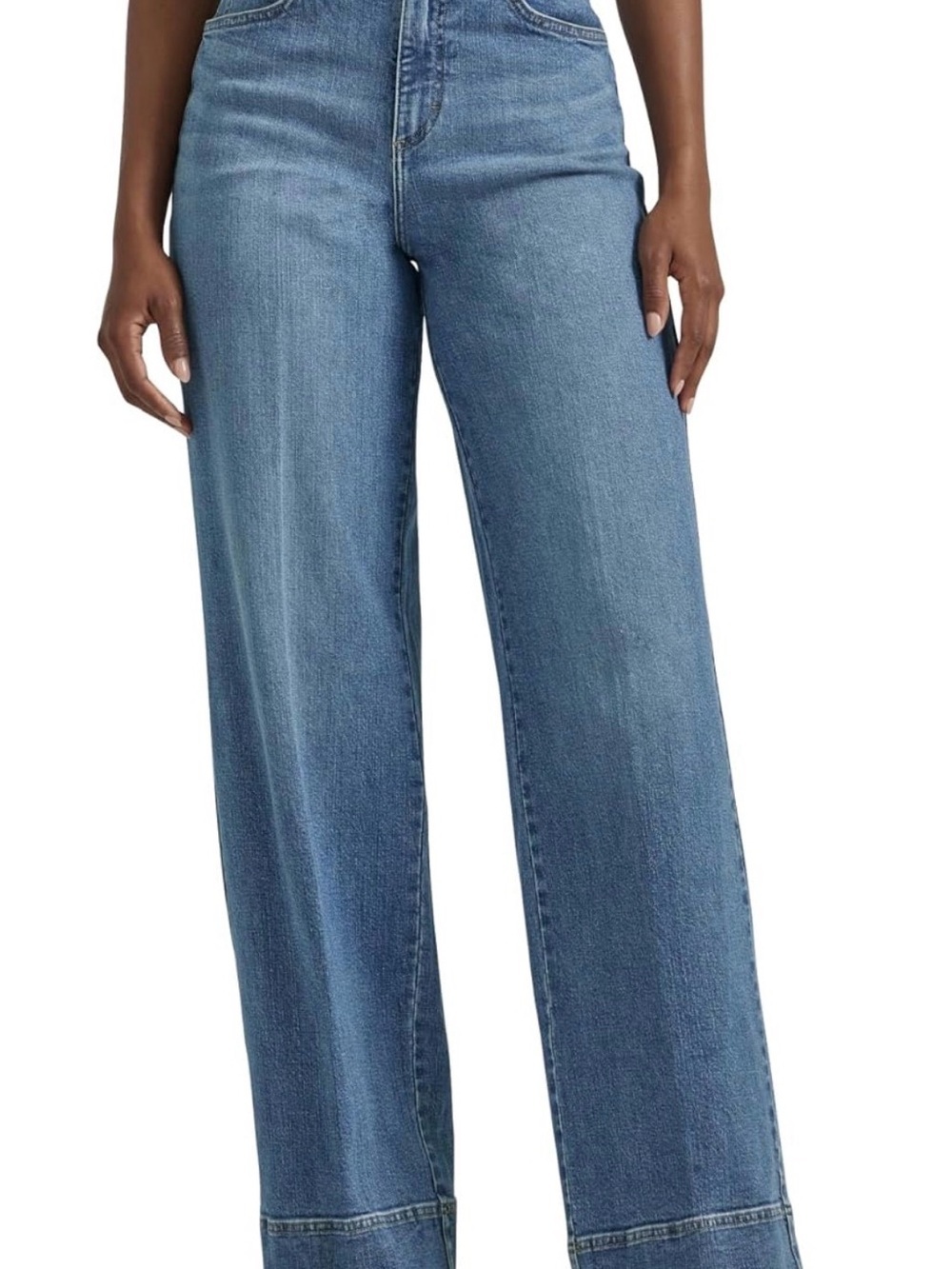 Lee Women's Wide-Leg Jeans in Light Blue Denim